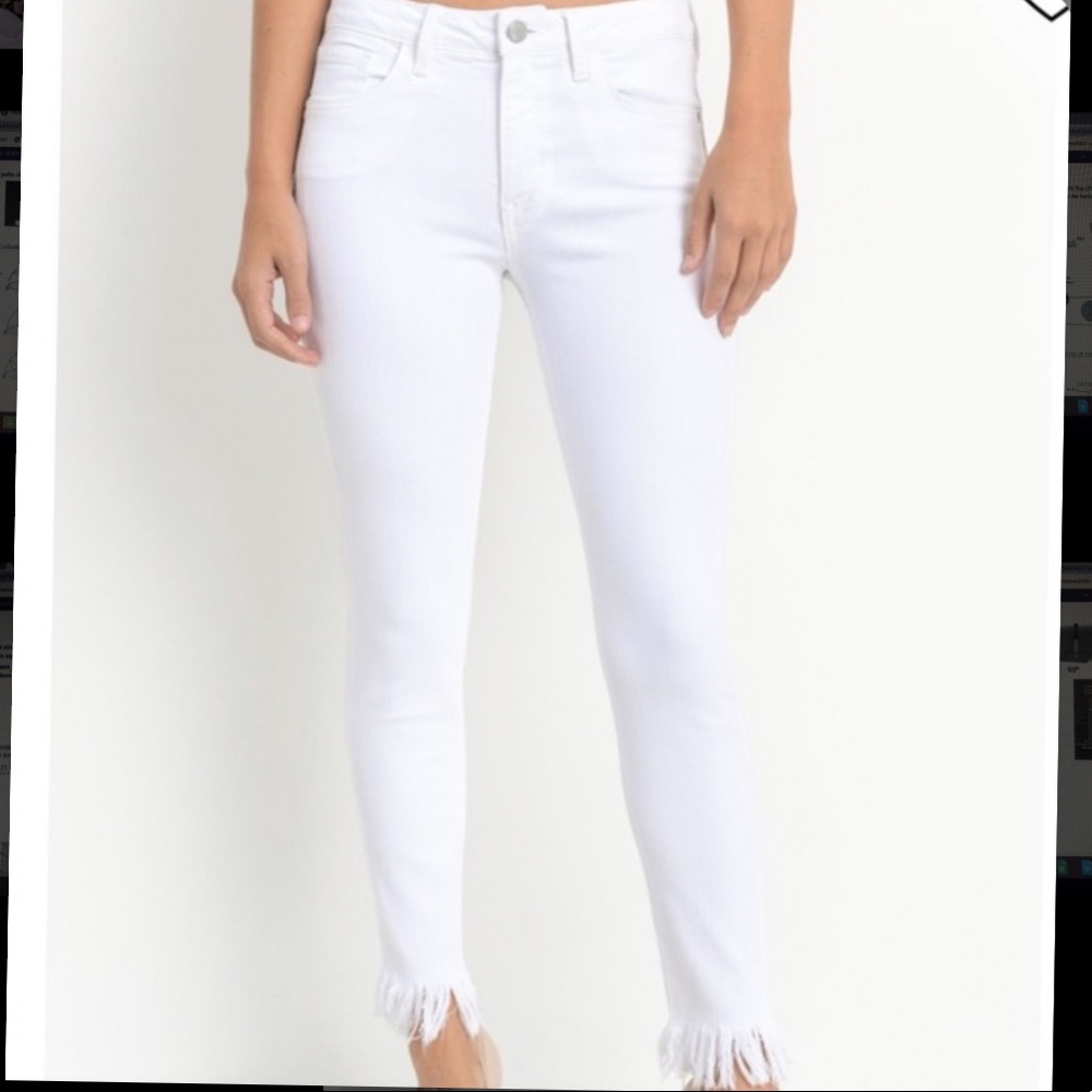 White just black jeans